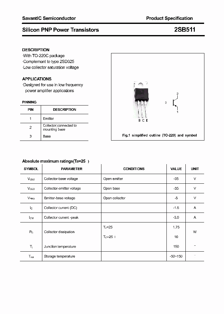 2SB511_4408548.PDF Datasheet