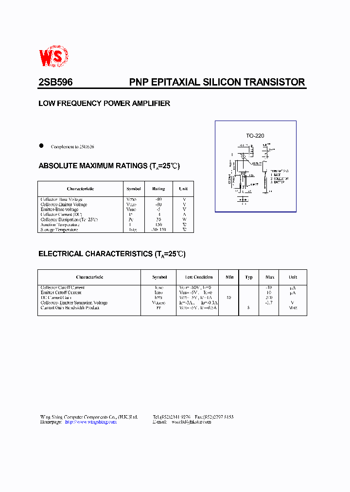2SB596_4340808.PDF Datasheet