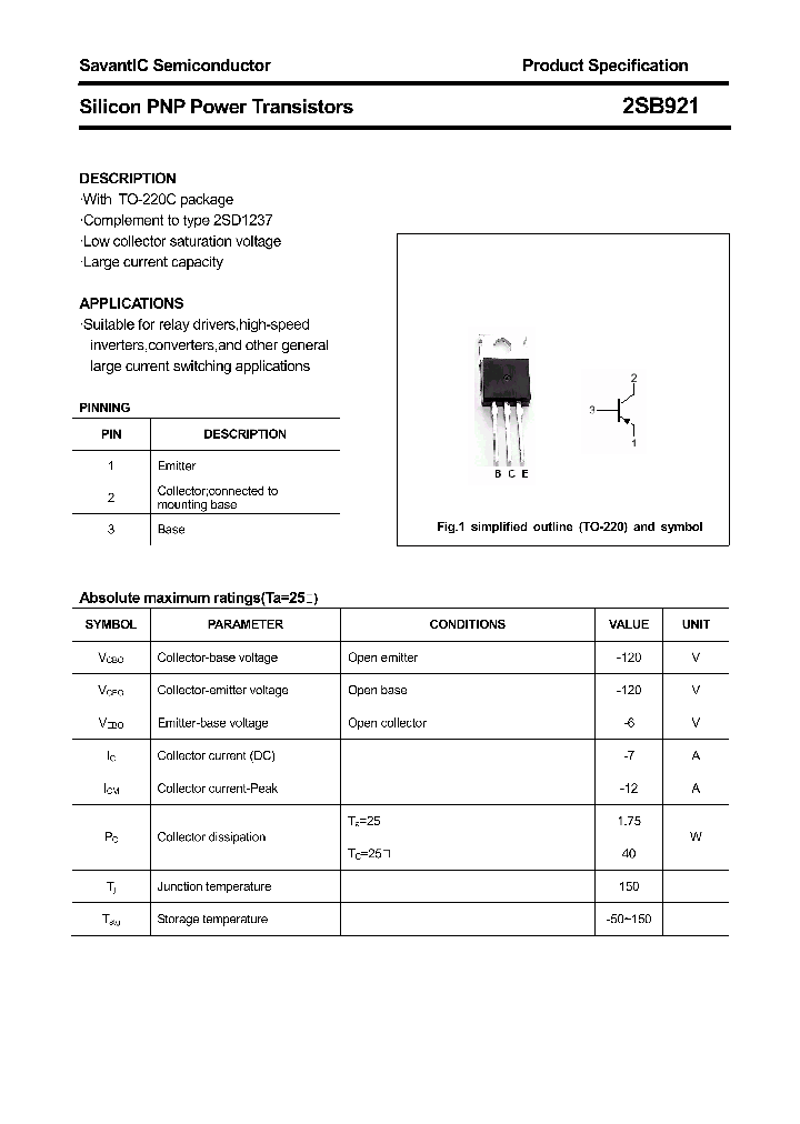 2SB921_4388461.PDF Datasheet