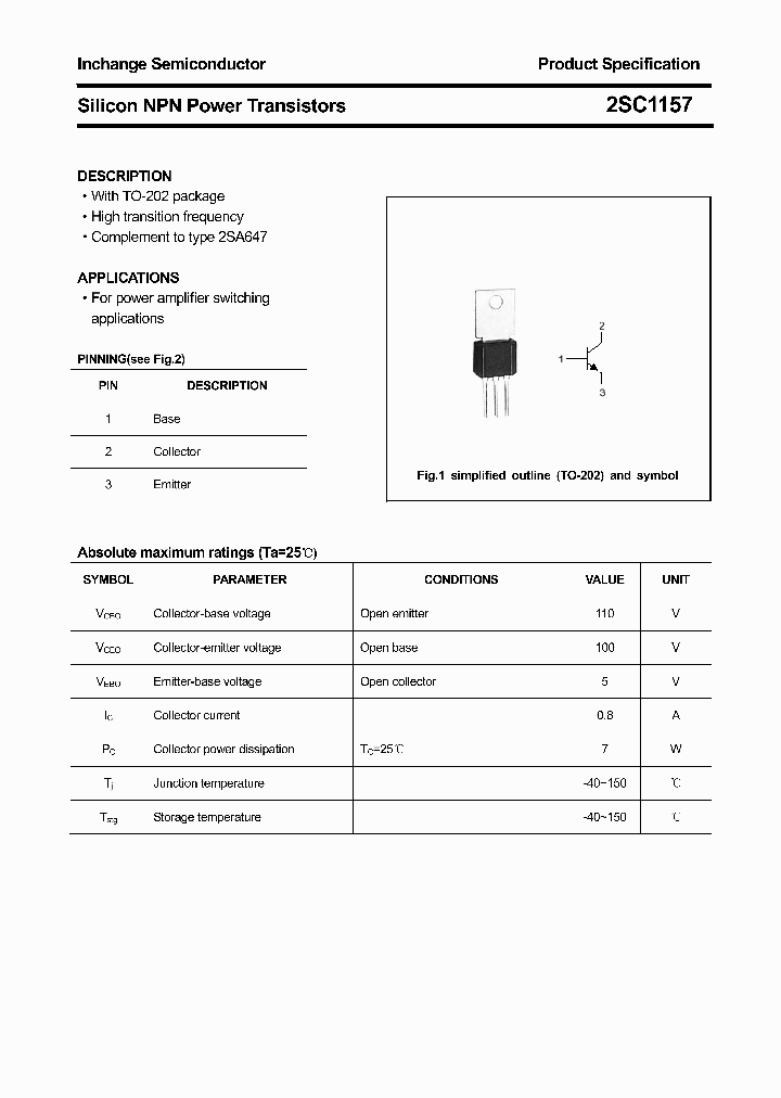 2SC1157_4353196.PDF Datasheet