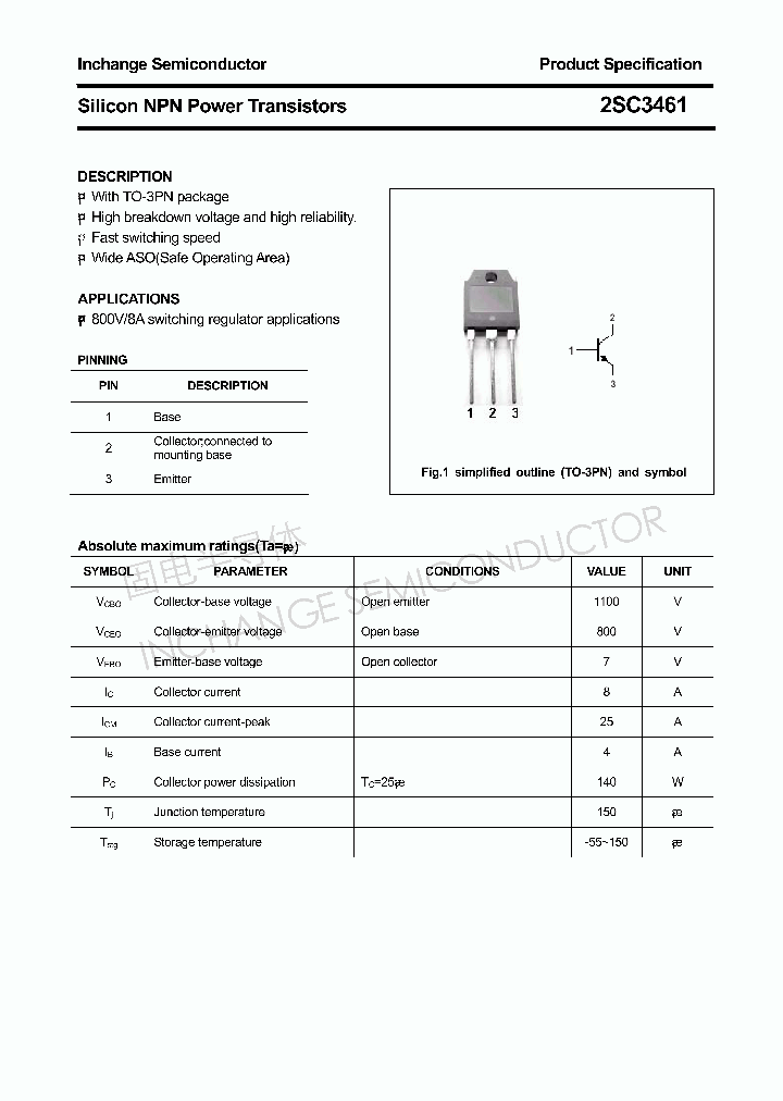 2SC3461_4305423.PDF Datasheet