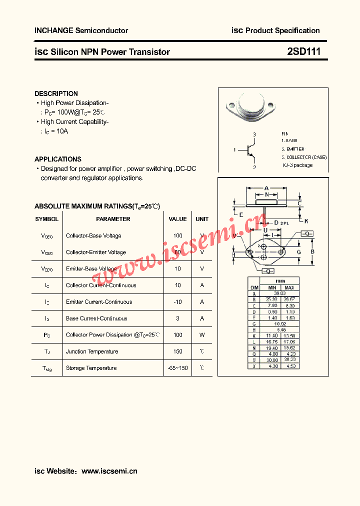 2SD111_4476751.PDF Datasheet