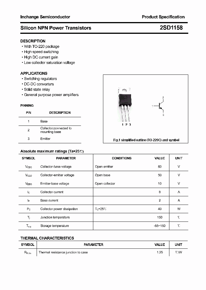 2SD1158_4395634.PDF Datasheet