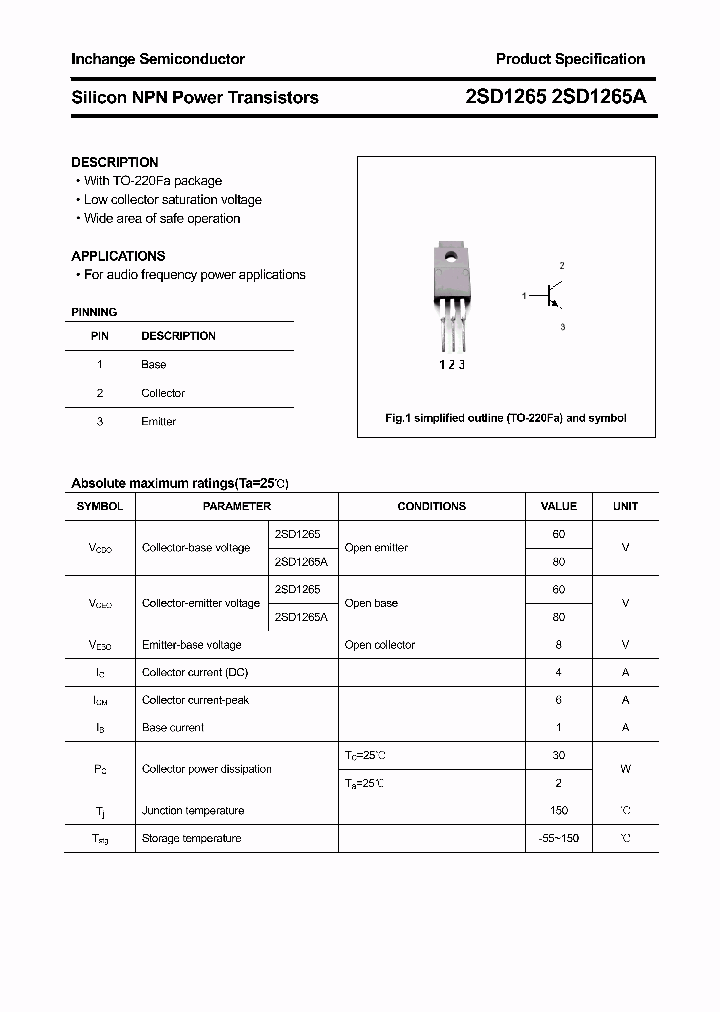 2SD1265A_4395550.PDF Datasheet