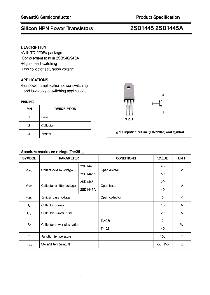 2SD1445_4603921.PDF Datasheet