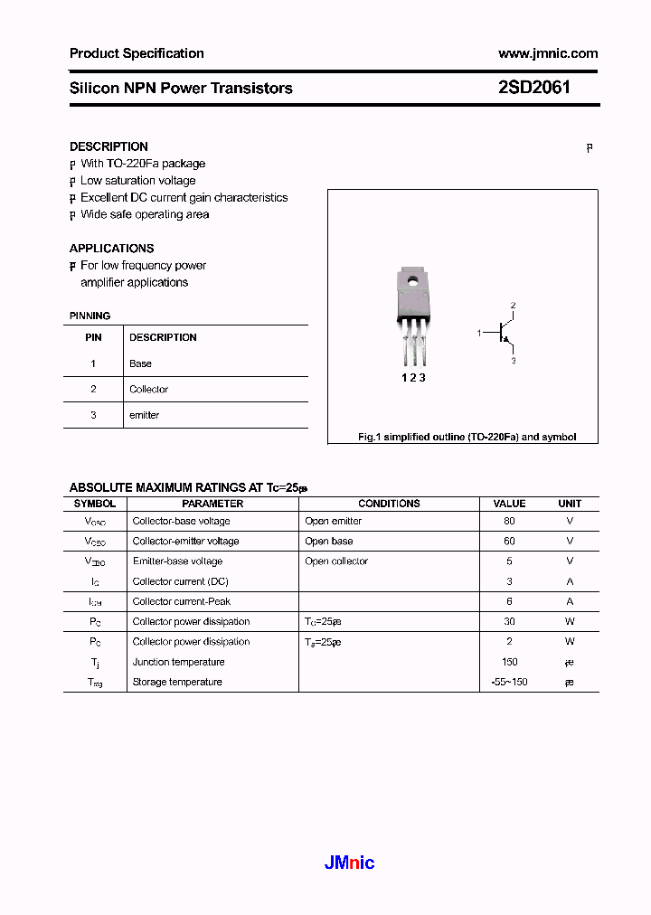 2SD2061_4678365.PDF Datasheet