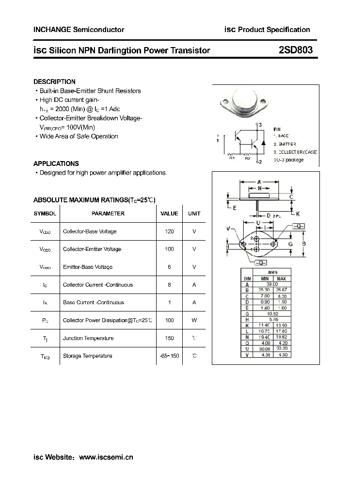 2SD803_4305526.PDF Datasheet