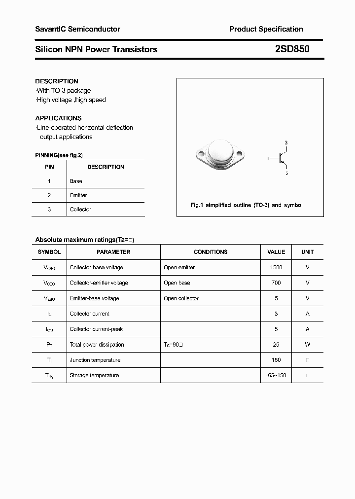 2SD850_4444719.PDF Datasheet