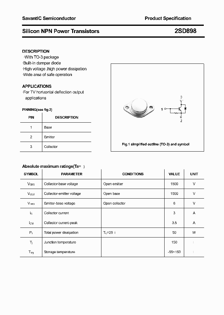 2SD898_4418466.PDF Datasheet