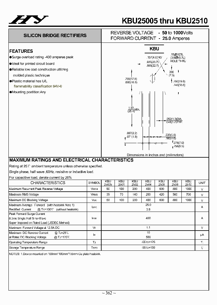 KBU25005-KBU2510_4504980.PDF Datasheet