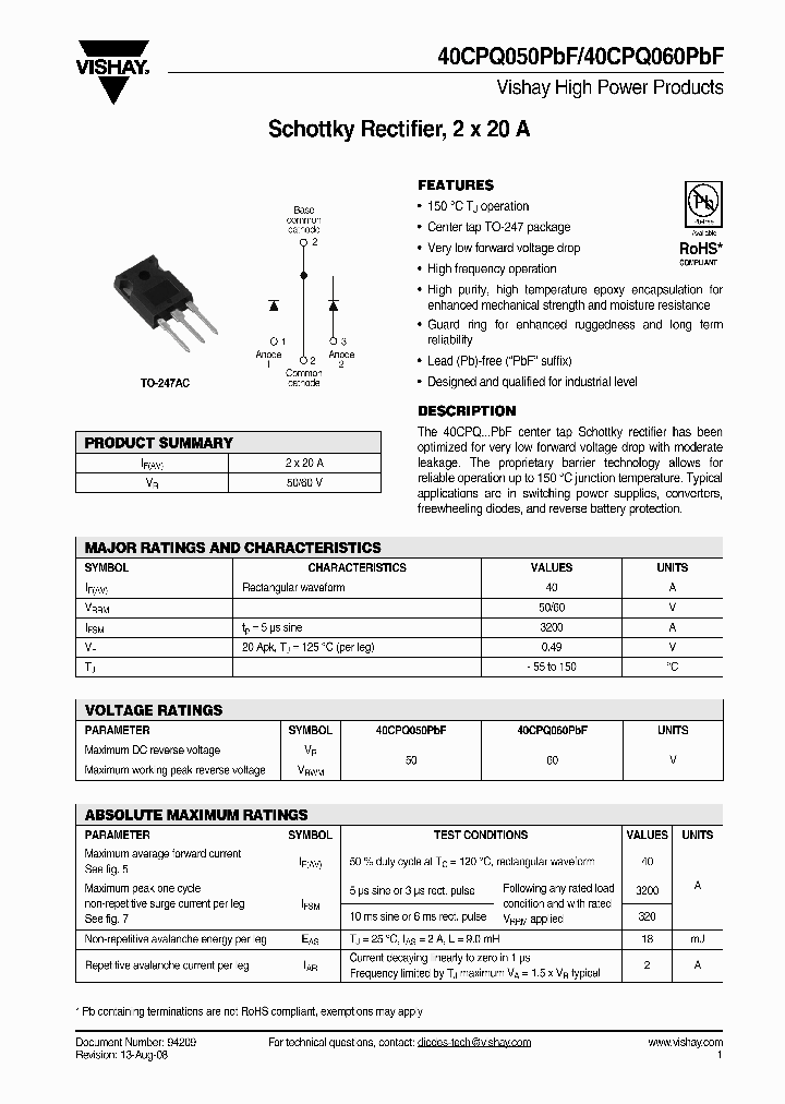 40CPQ050PBF_4336121.PDF Datasheet
