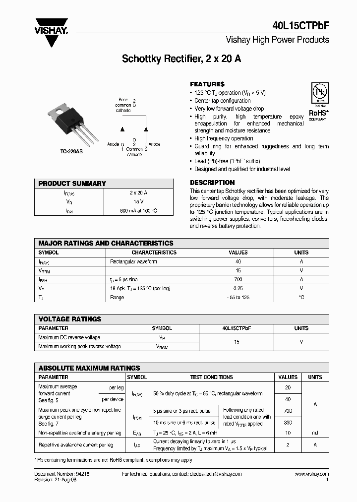 40L15CTPBF08_4788223.PDF Datasheet