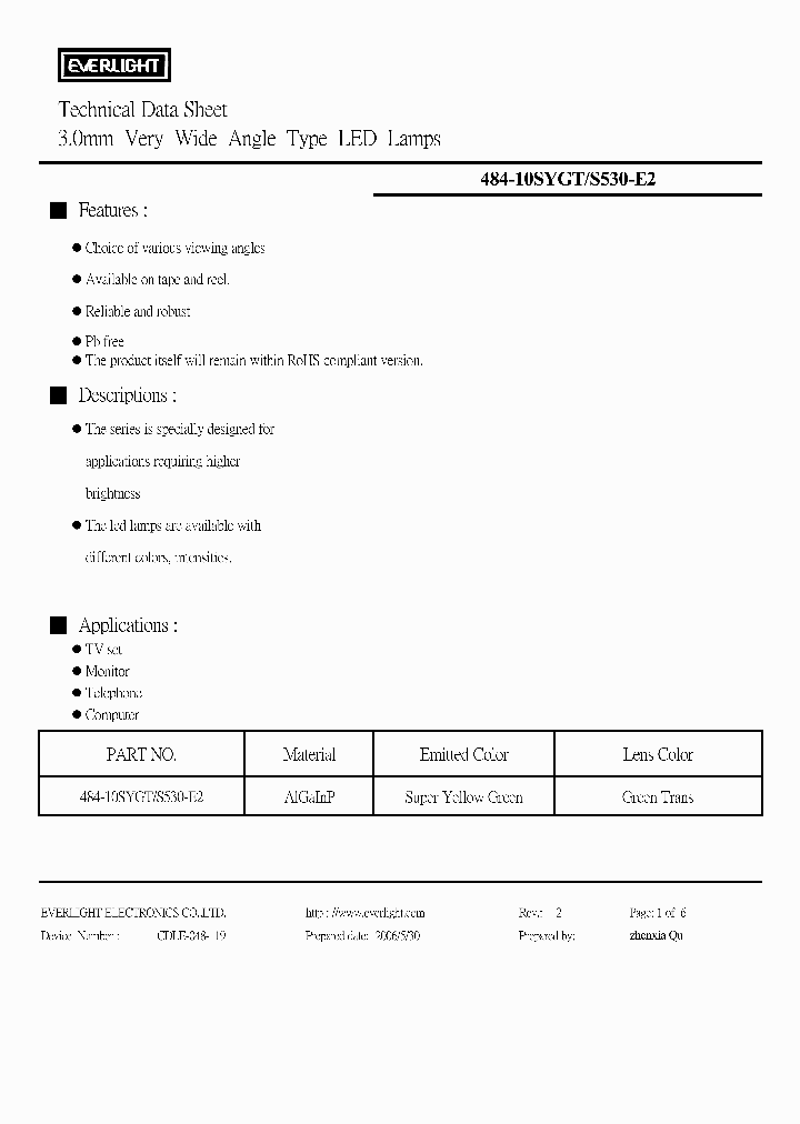 484-10SYGTS530-E2_4792069.PDF Datasheet