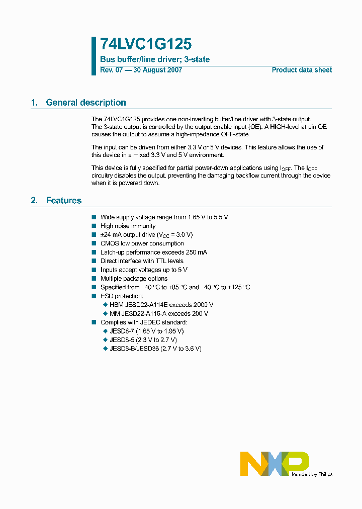 74LVC1G125GF_4169231.PDF Datasheet