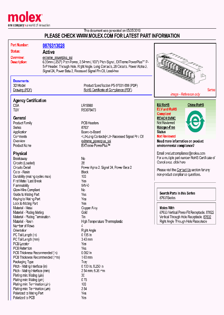 87631-3028_4915335.PDF Datasheet