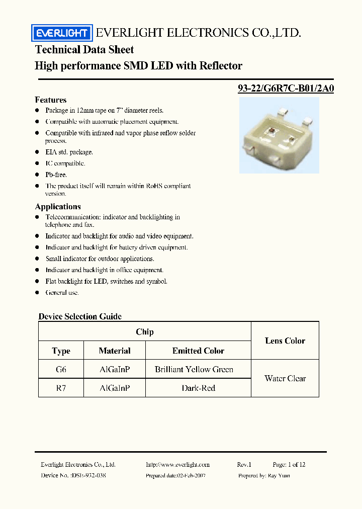 93-22G6R7C-B012A0_4332356.PDF Datasheet