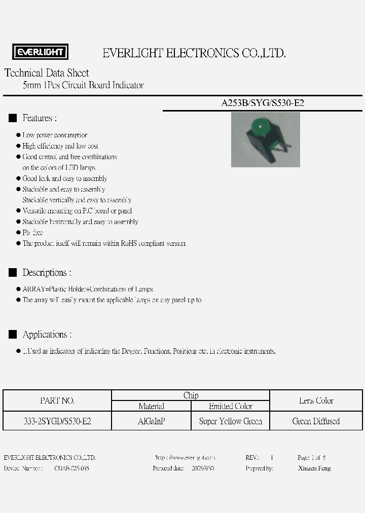 A253B-SYG-S530-E2_4385382.PDF Datasheet