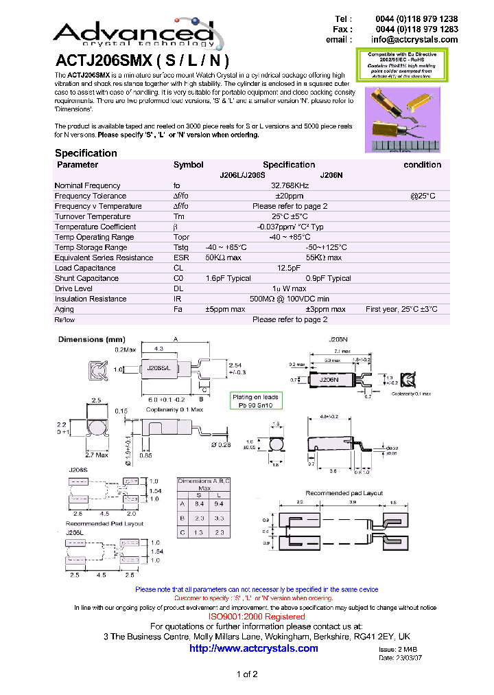 ACTJ206SMX_4165900.PDF Datasheet