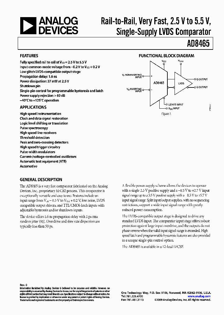 AD8465WBCPZ-R7_4622349.PDF Datasheet