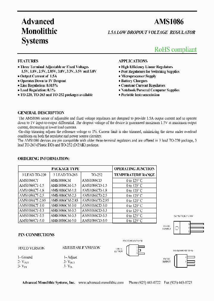 AMS1086CT-15_4541659.PDF Datasheet