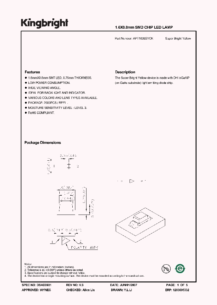 APT1608SYCK_4476229.PDF Datasheet