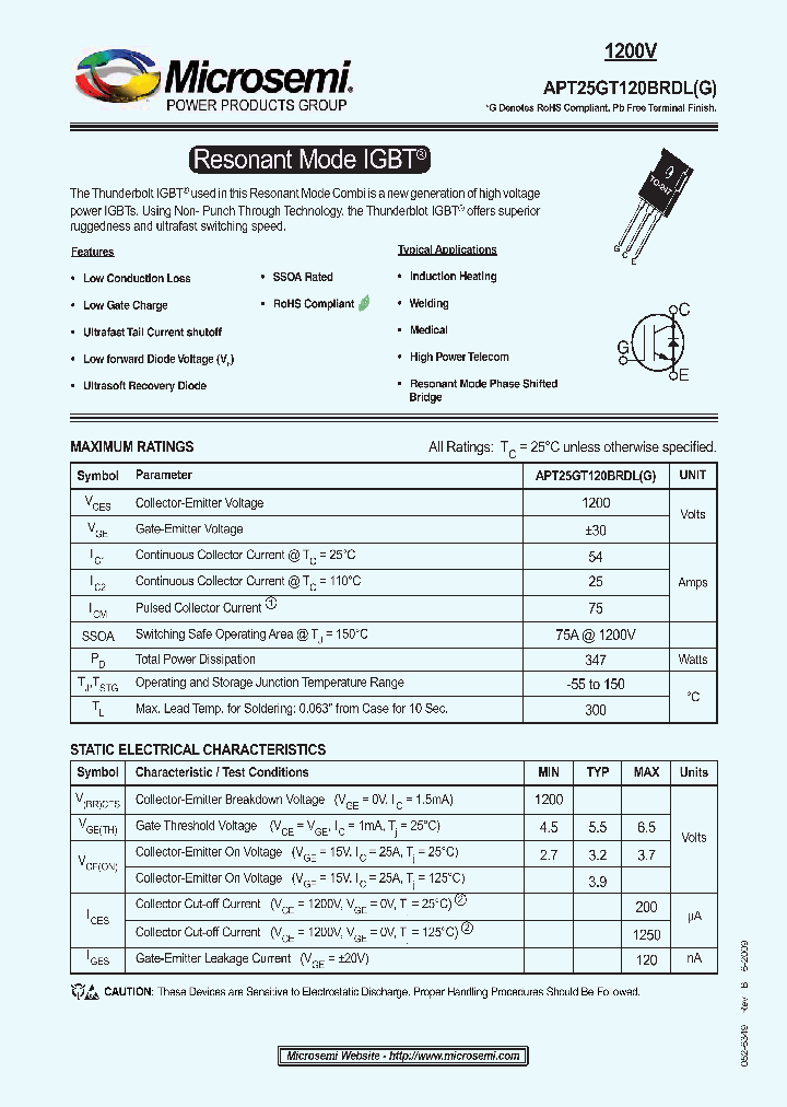 APT25GT120BRDL_4772553.PDF Datasheet