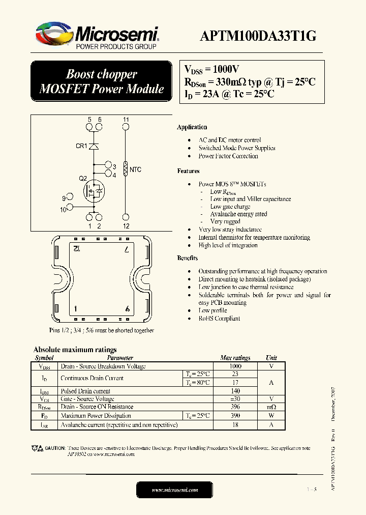 APTM100DA33T1G_4745630.PDF Datasheet