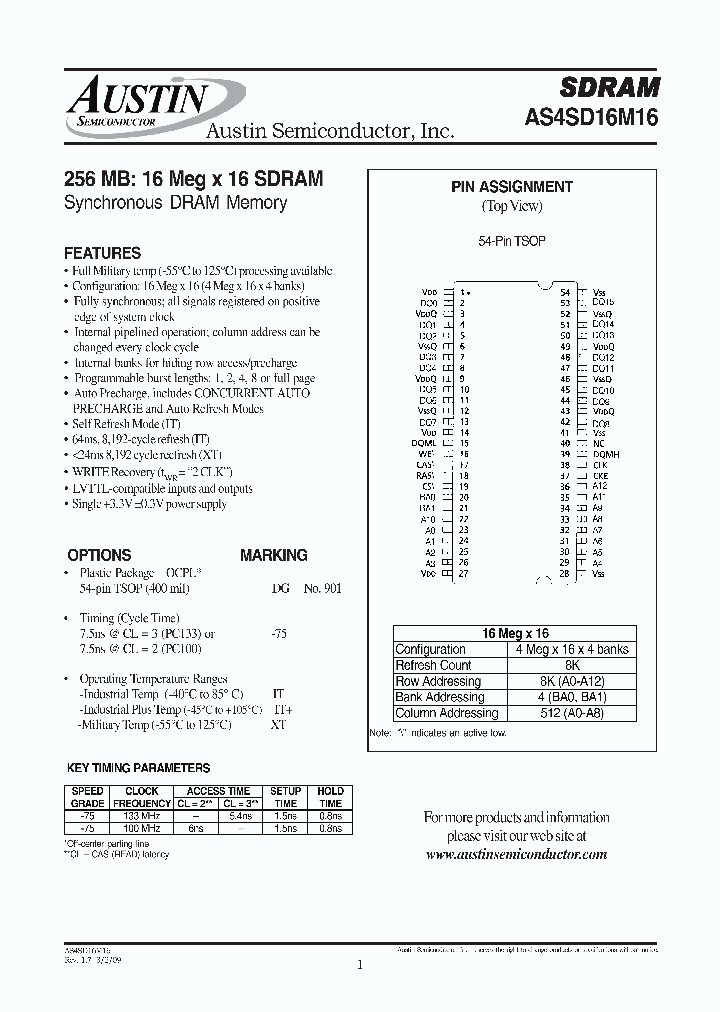 AS4SD16M1609_4476153.PDF Datasheet