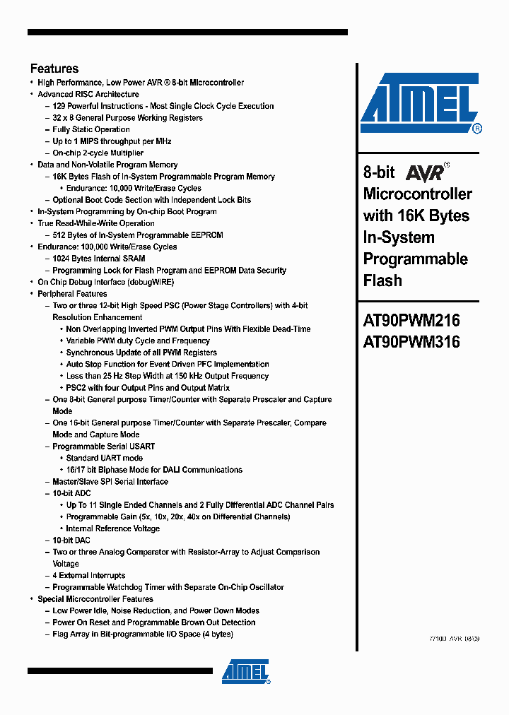 AT90PWM2161_4520116.PDF Datasheet