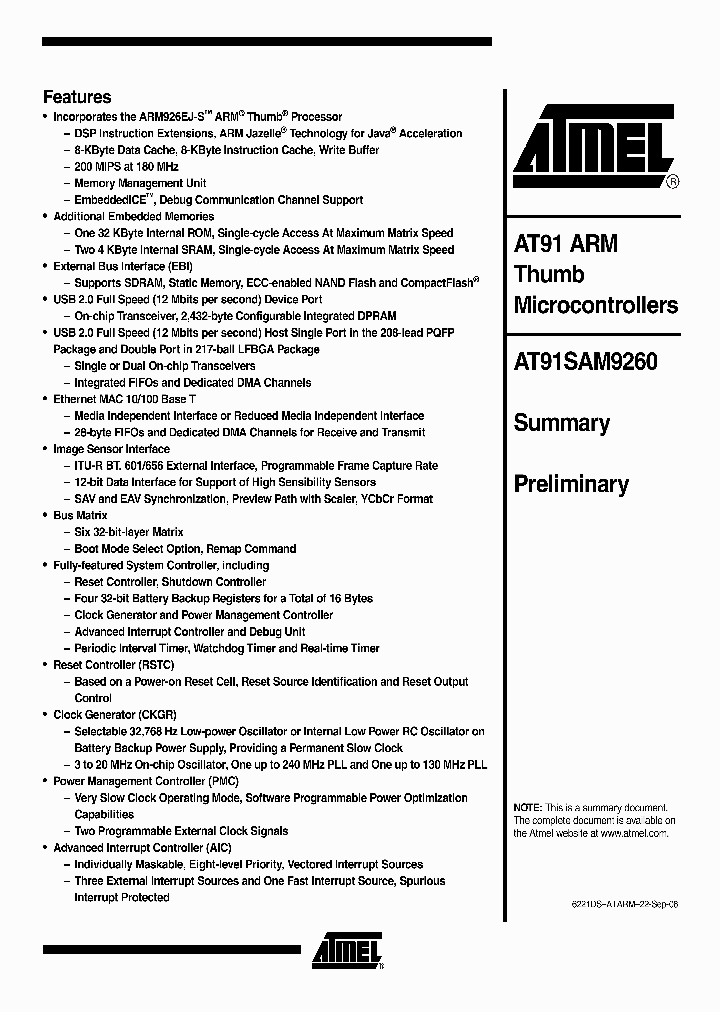 AT91SAM926006_4208268.PDF Datasheet