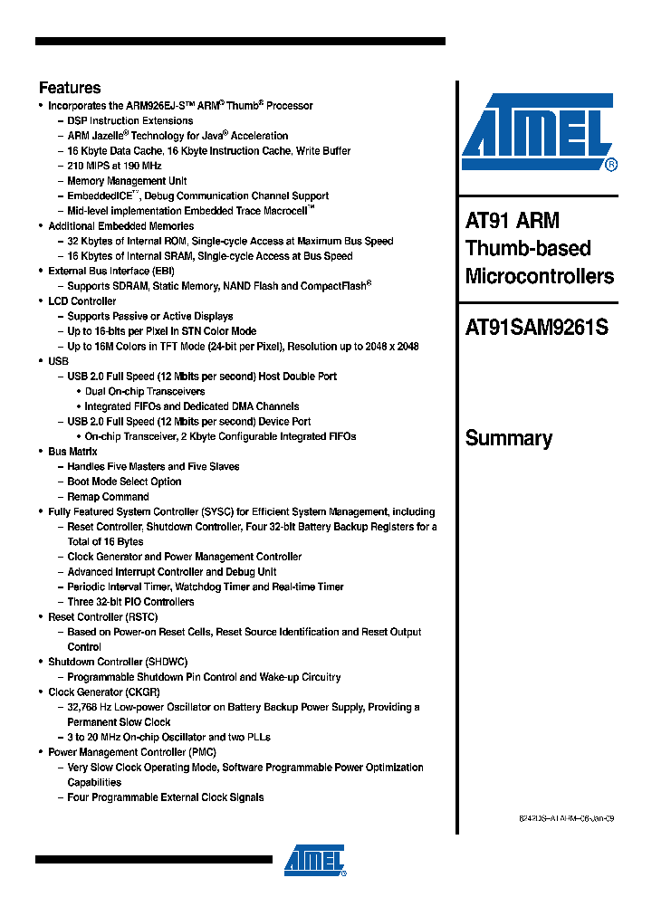 AT91SAM9261S_4269102.PDF Datasheet