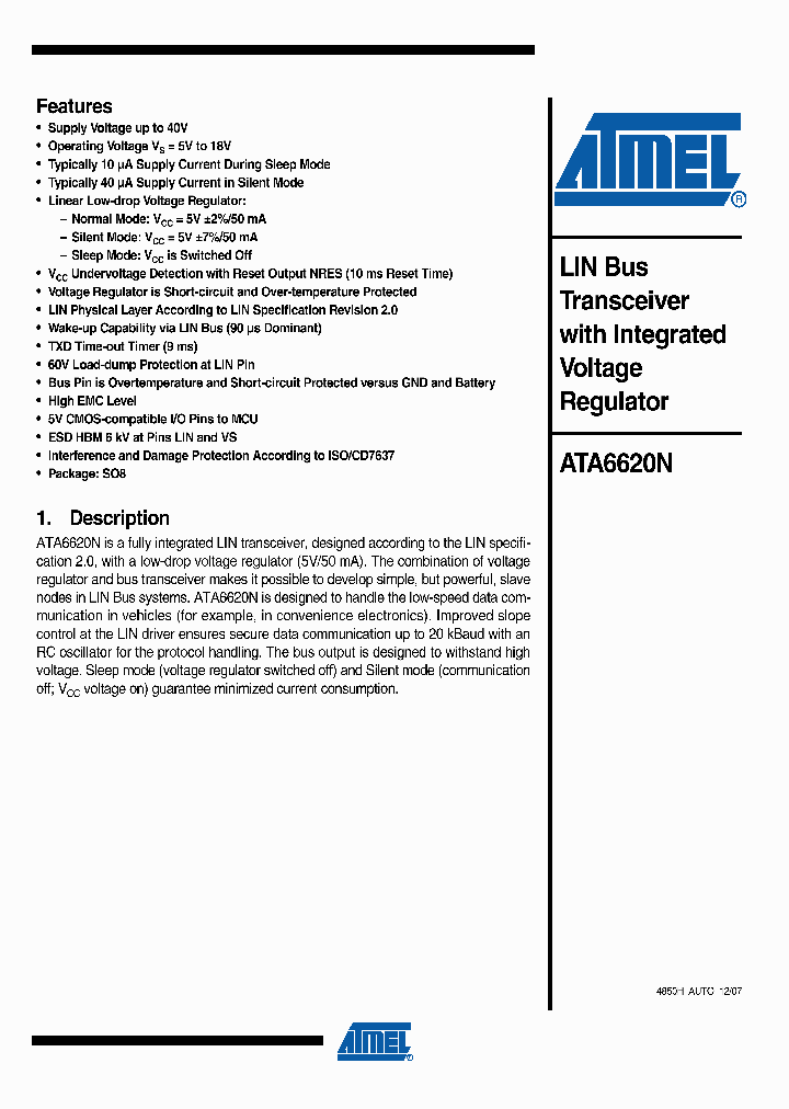 ATA6620N_4287425.PDF Datasheet