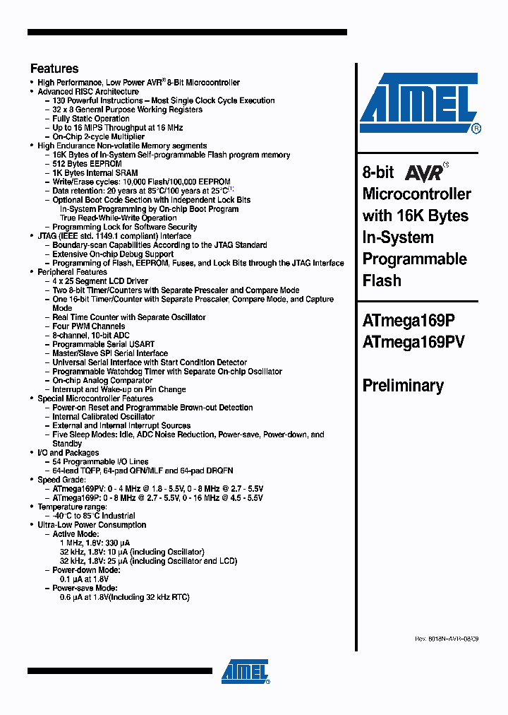 ATMEGA169P-16MCH_4569207.PDF Datasheet