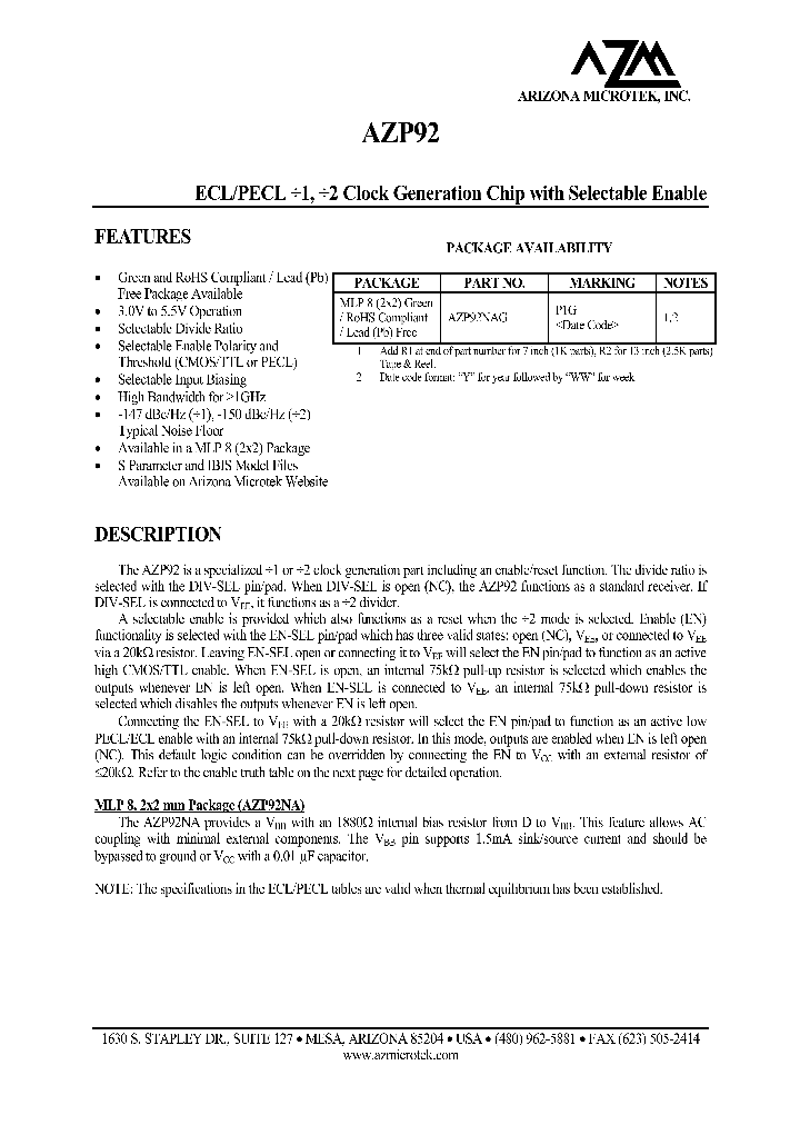 AZP92_4701395.PDF Datasheet