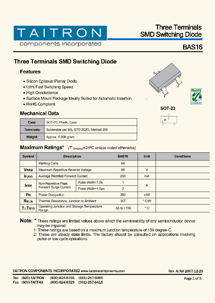 BAS16_4217974.PDF Datasheet