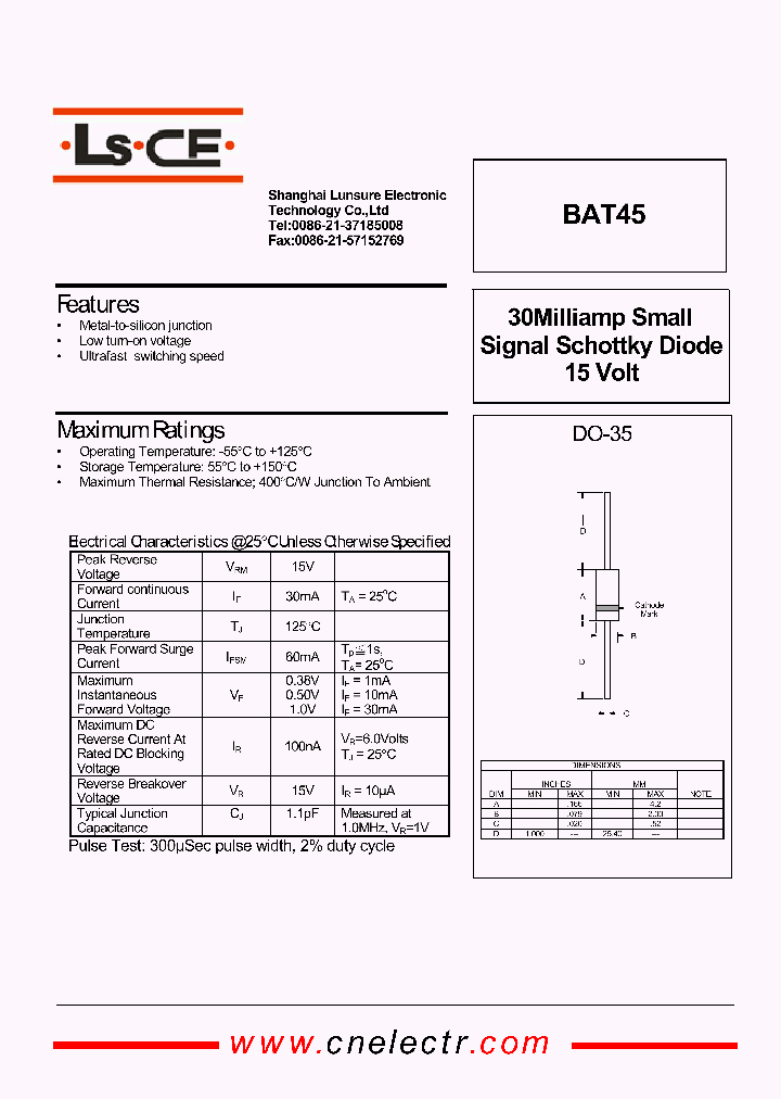 BAT45_4640091.PDF Datasheet