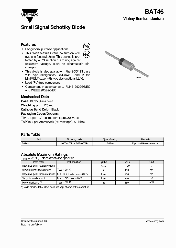 BAT46-TAP_4294200.PDF Datasheet