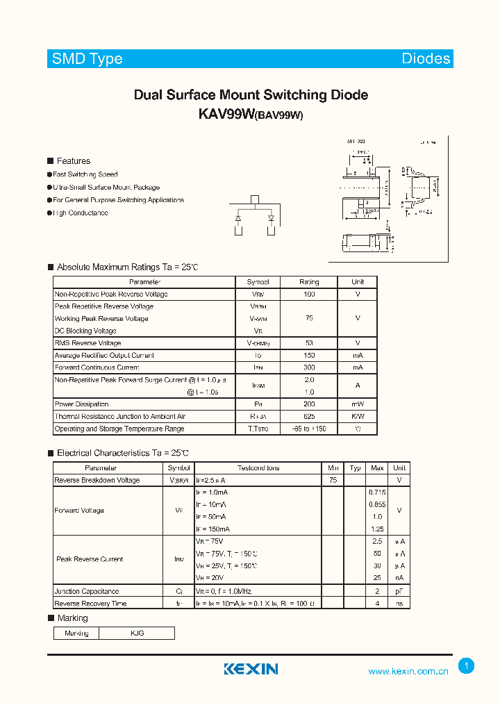 BAV99W_4347577.PDF Datasheet