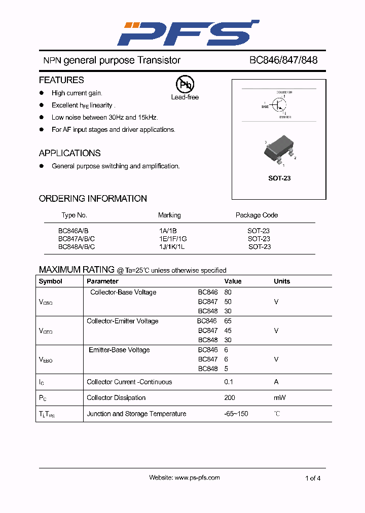 BC846B_4920370.PDF Datasheet