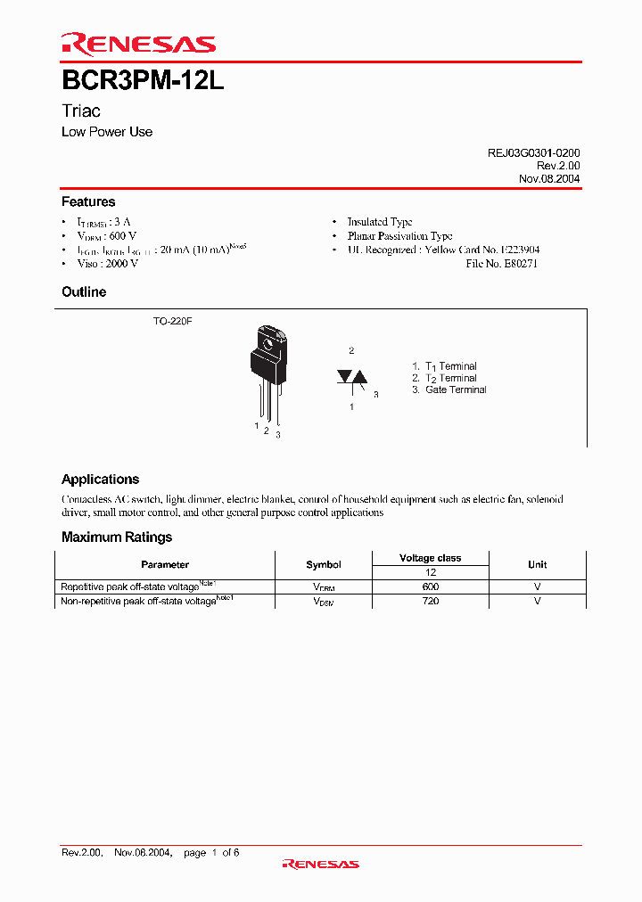 BCR3PM-12LA-A8_4282235.PDF Datasheet
