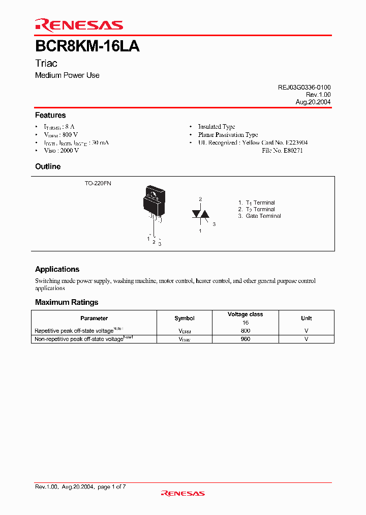 BCR8KM-16LA-A8_4287969.PDF Datasheet