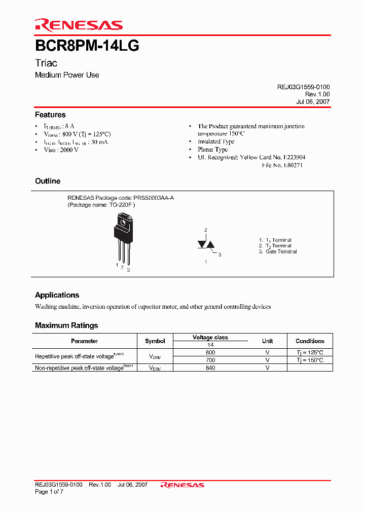 BCR8PM-14LG-A8_4373937.PDF Datasheet