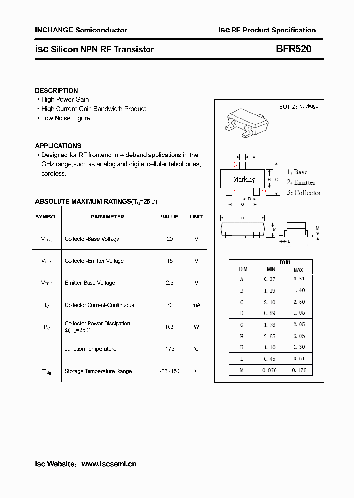 BFR520_4626654.PDF Datasheet