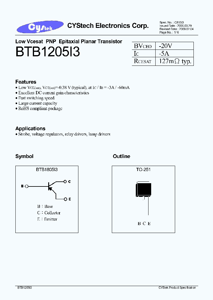 BTB1205I3_4545115.PDF Datasheet