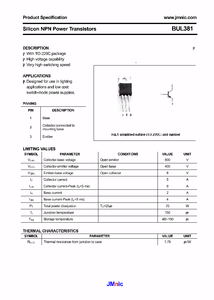 BUL381_4844802.PDF Datasheet