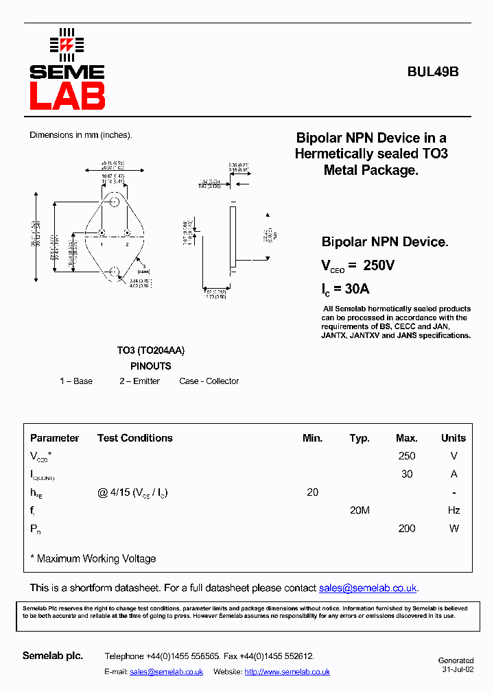 BUL49B_4332338.PDF Datasheet