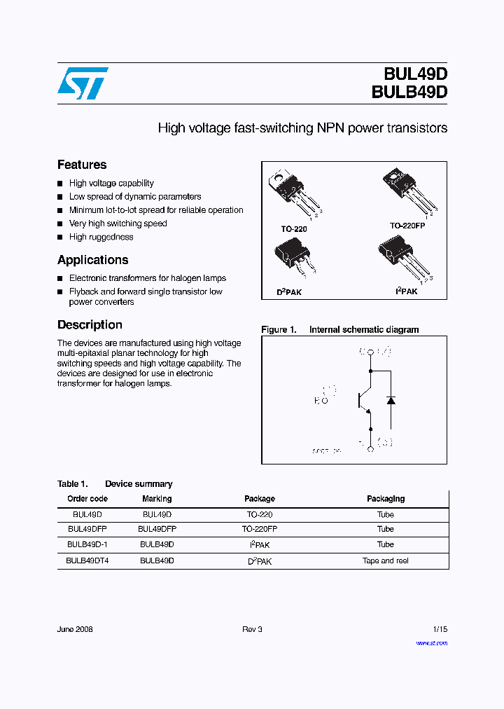 BUL49DFP_4332339.PDF Datasheet