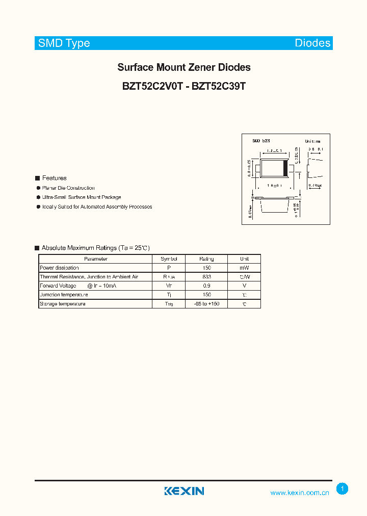 BZT52C2V0T_4545220.PDF Datasheet