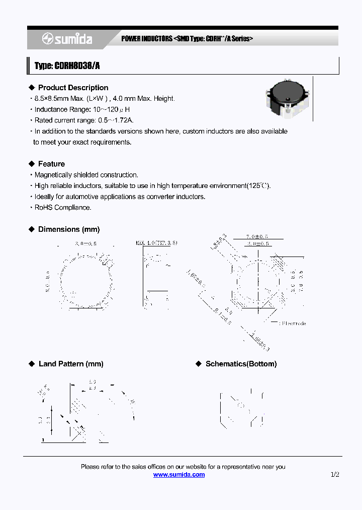 CDRH8D38ANP-100MB_4228605.PDF Datasheet