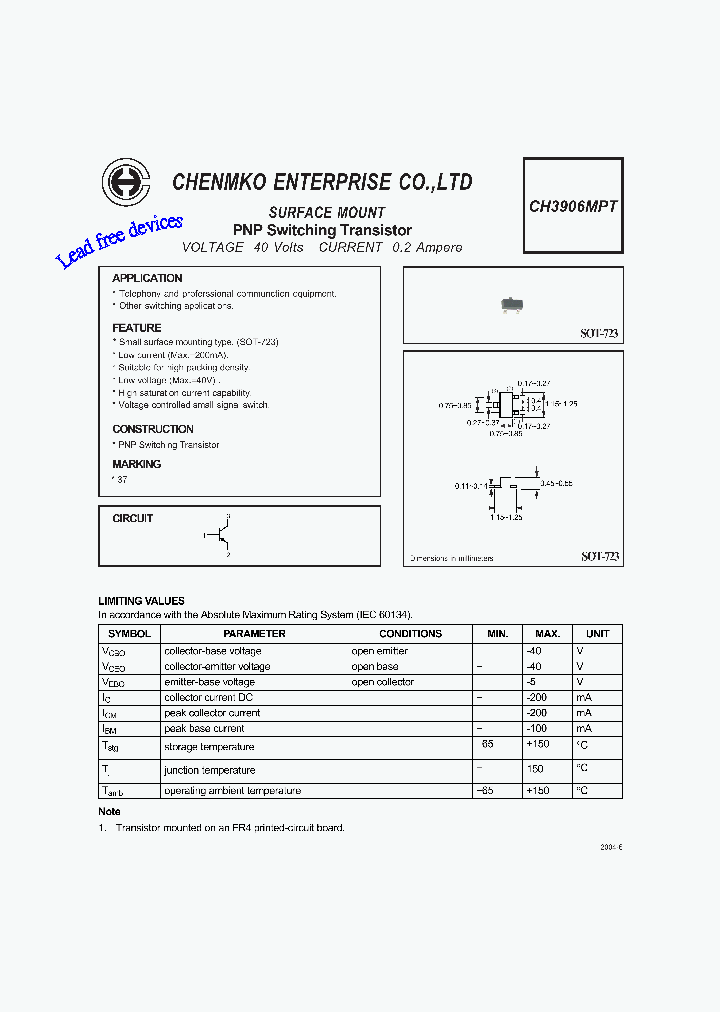 CH3906MPT_4604543.PDF Datasheet